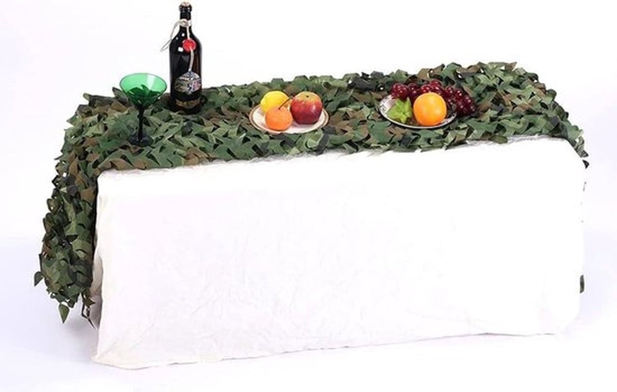 Camouflagenet - Jacht Leger Camping - Dubbellaags - Bos Netten - Schuilhut - Geschikt voor Buitenactiviteiten - 2m X 3m - Groen camouflagepatroon - Camouflagenet, Dubbellaags Bos Netten Jacht Schuilhut Leger voor Camping Schuilhut