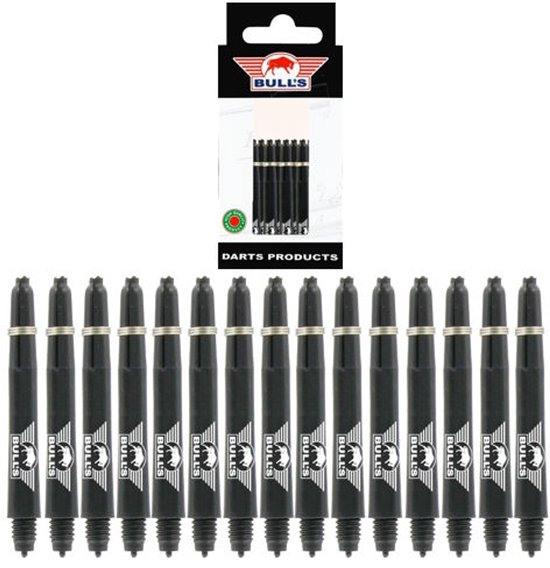 BULL'S Nylon shaft kort + Ring - Zwart (5 stuks) van Bull's — afbeelding 2