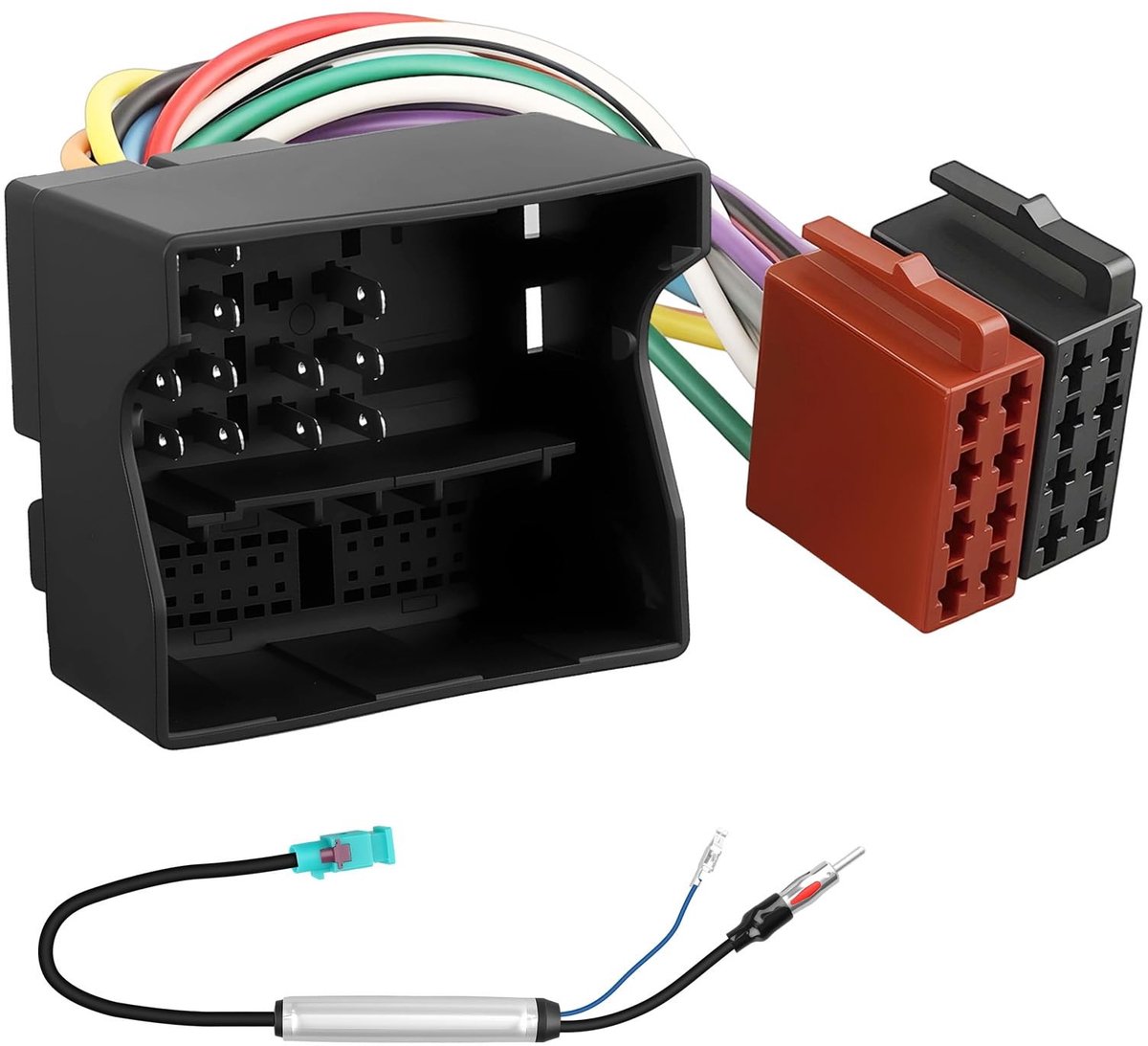 Solidchoice - Quadlock naar ISO Adapter voor Autoradio's met Fakra Antenne