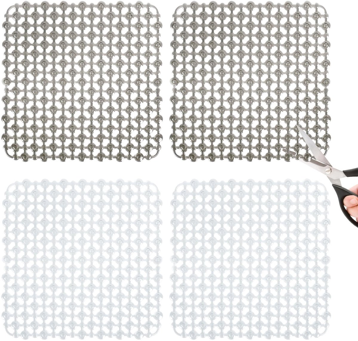 Solidchoice - Set van 4 Gootsteeninzetstukken, Antislip en Ademend, 28 x 28 cm
