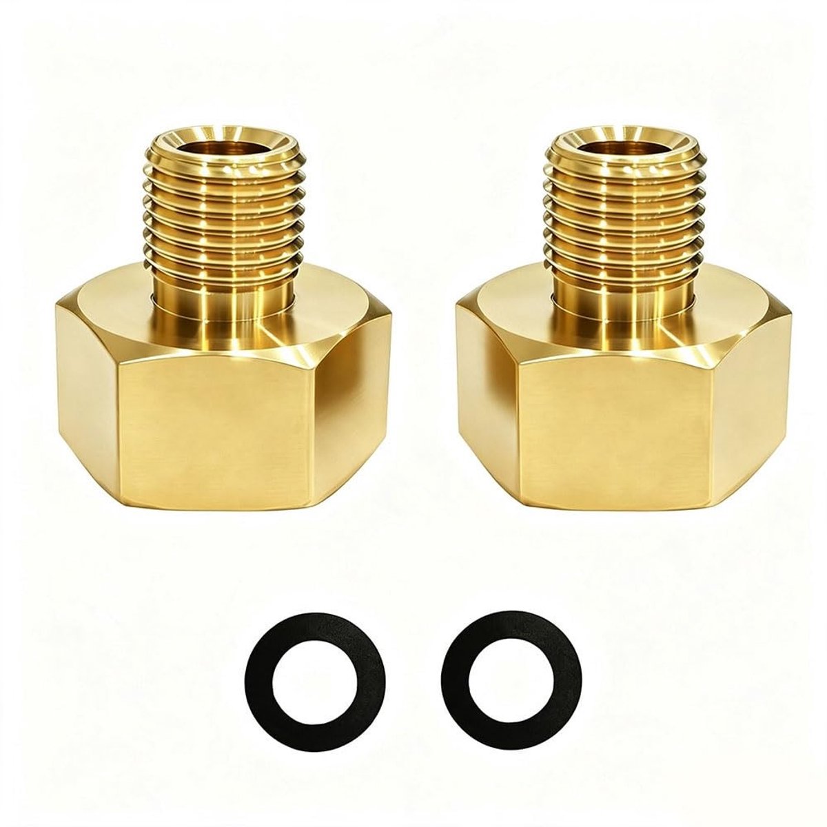 Solidchoice - Gasaansluitingen, 2 Stuks Messing Verloopadapter