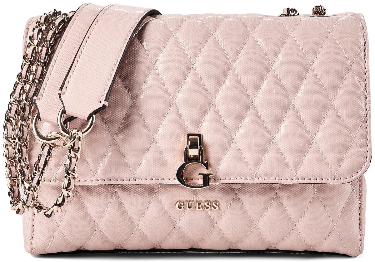 GUESS schoudertas Tamara Convertible Crossbody Flap Light Pink roze