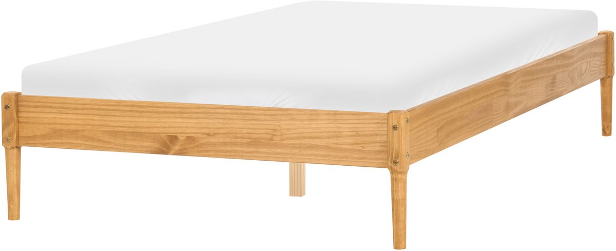VEYRAC - Bed - Lichtbruin - 120 x 200 cm - Grenenhout
