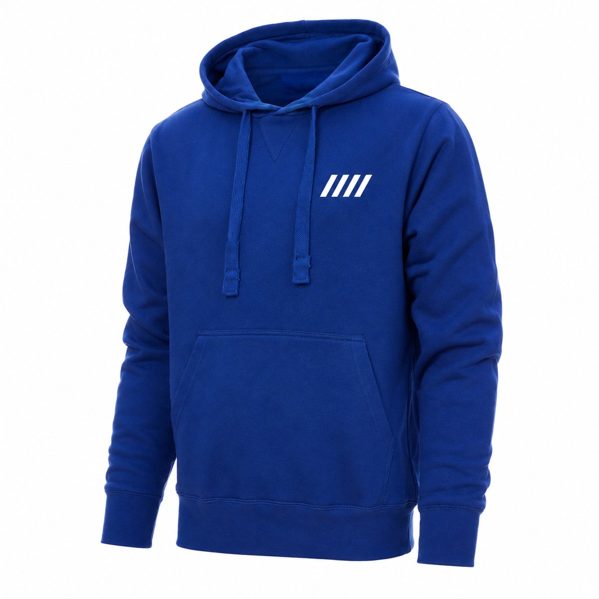 Hoodie Heren – Sweater met Capuchon en Print – Blauw – Katoen – Minimalistisch Logo - 4XL