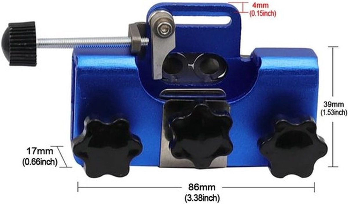 Kettingslijper - Kettingzaag Slijper - Onderhoud Kettingzaag - Handslinger Aangedreven - 8.6x3.9cm - Blauw