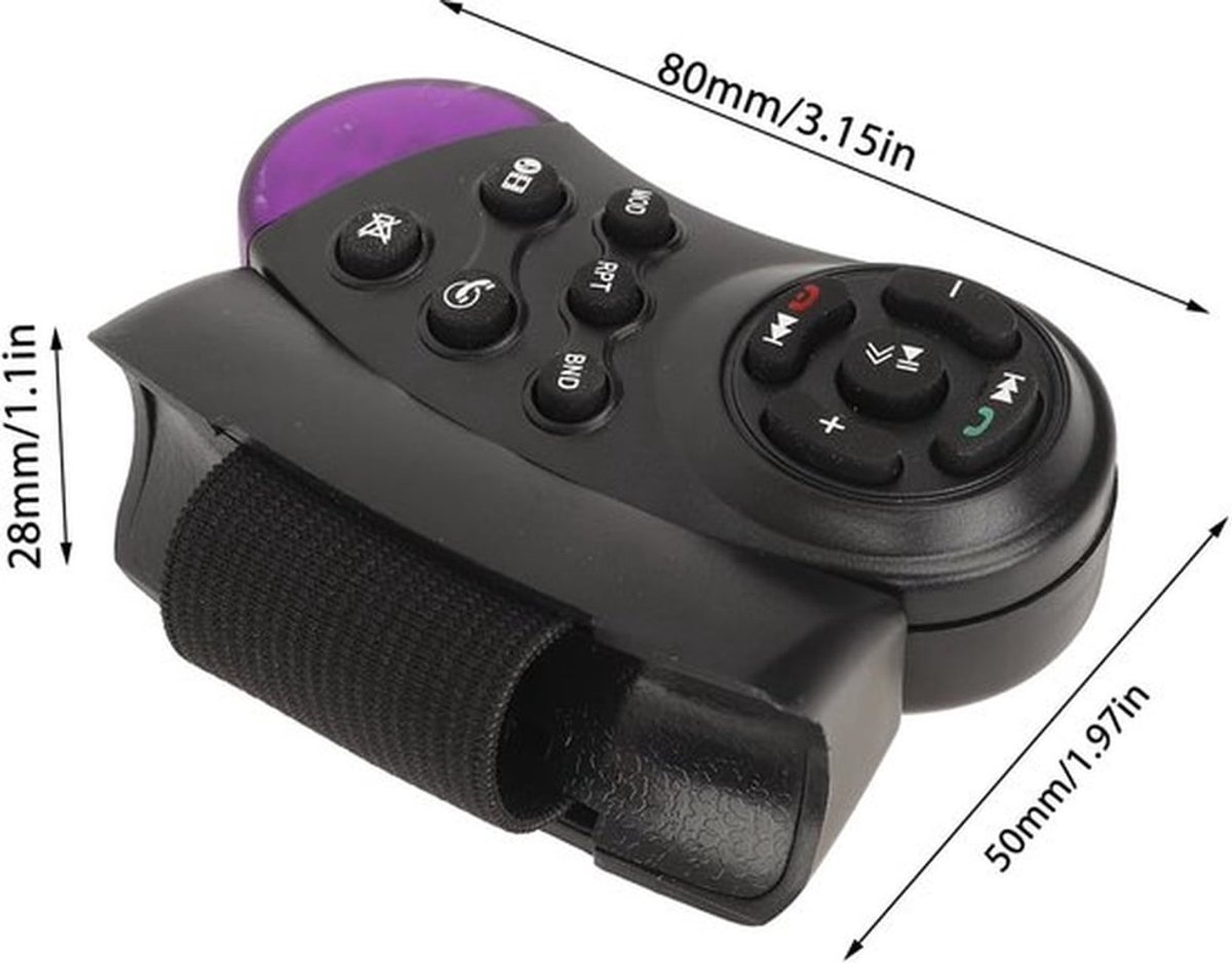 stuurwielcontroller - universele infrarood afstandsbediening - voor auto's - bereik van 8 meter - gebruiksvriendelijk ontwerp - geschikt voor verschil