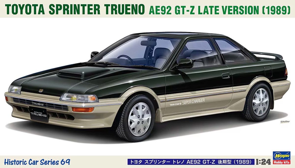 Hasegawa Modelbouwpakket Auto - 21169 Toyota Sprinter Trueno AE92 GT-Z Late Version 1989 - Japanse Klassieke Auto Plastic - 1:24 - Modelbouw