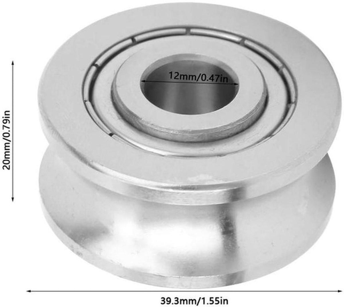 Rollager 12x39,3x20mm - Hoog Koolstofchroom Stalen - Sferisch - Glad - Lange Levensduur - Soepele Bediening - Lager