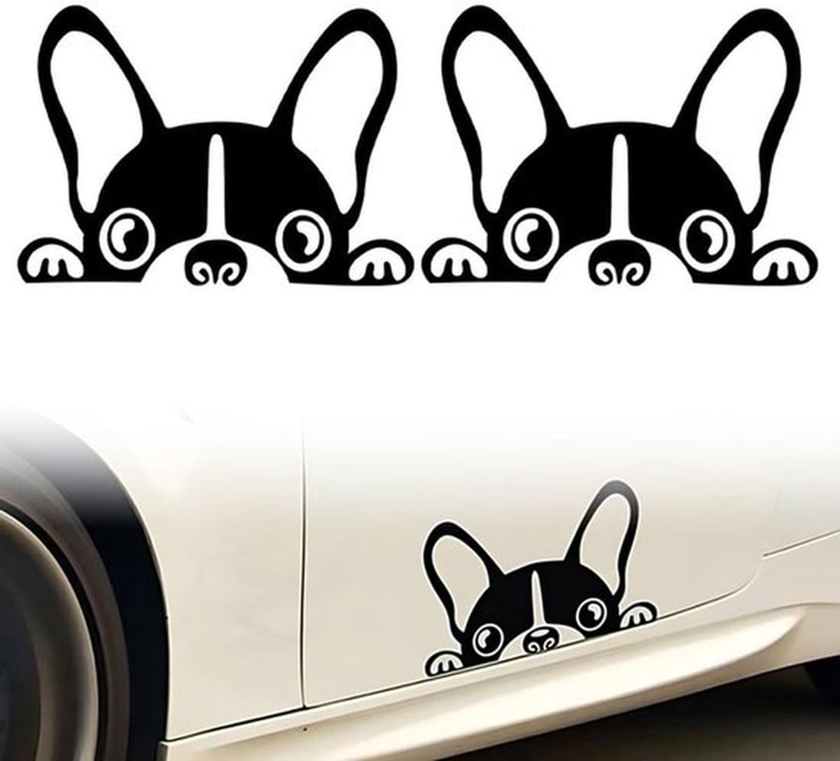 Stickers Waterdicht - Reflecterende Stickers - Hondenstickers - Grappige Stickers - Zelfklevende Stickers - Perfect voor Auto - Decoratiestickers