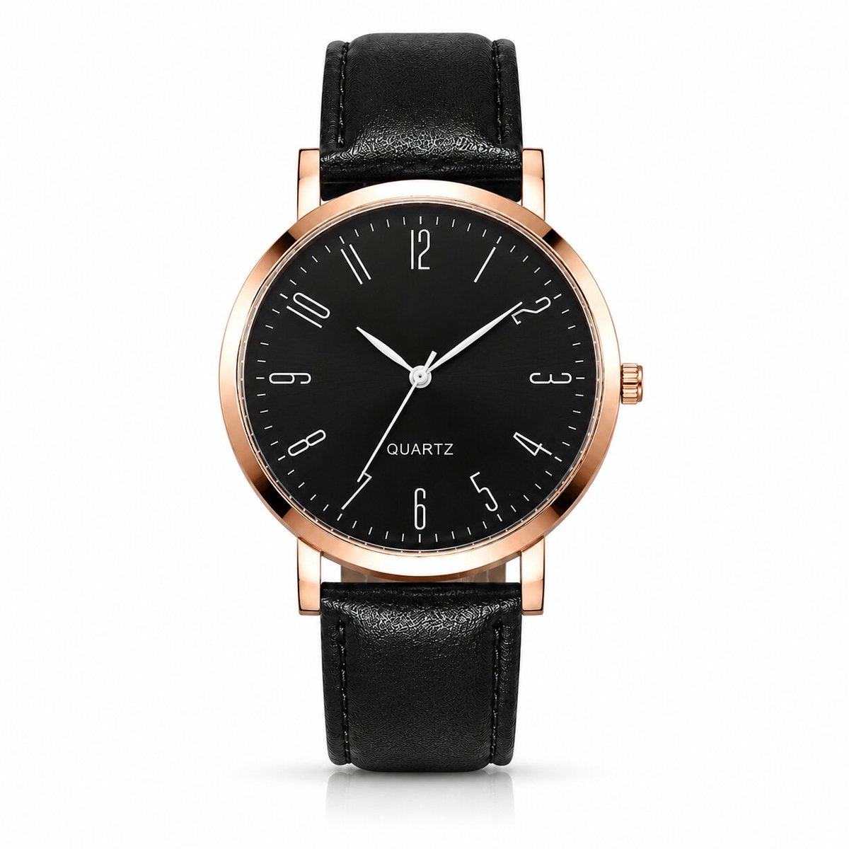 LGT JWLS Regent Zwart Zwart Herenhorloge Roségoudkleurig met Zwarte Band