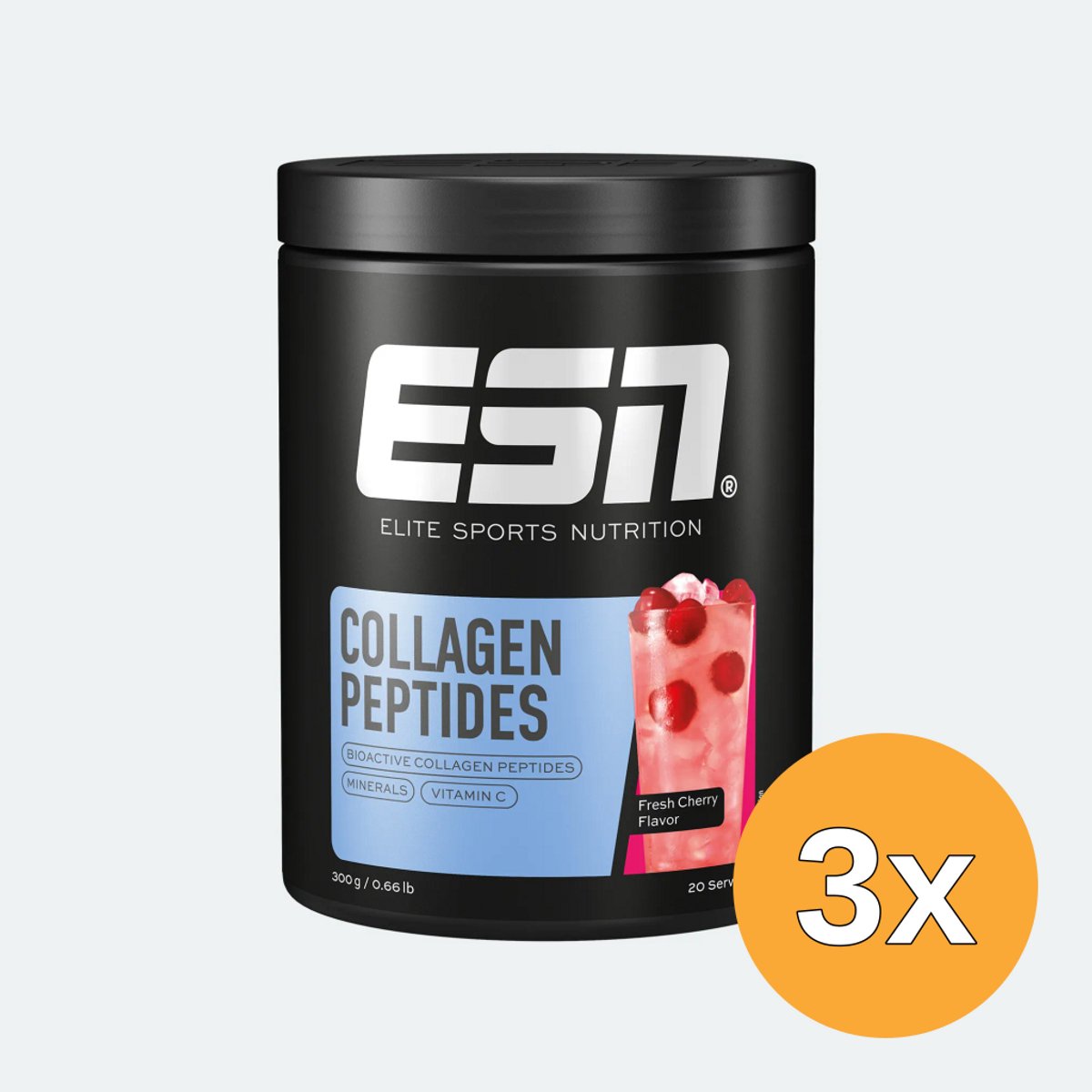 3x ESN Collagen Peptides Fresh Cherry (300 gr)