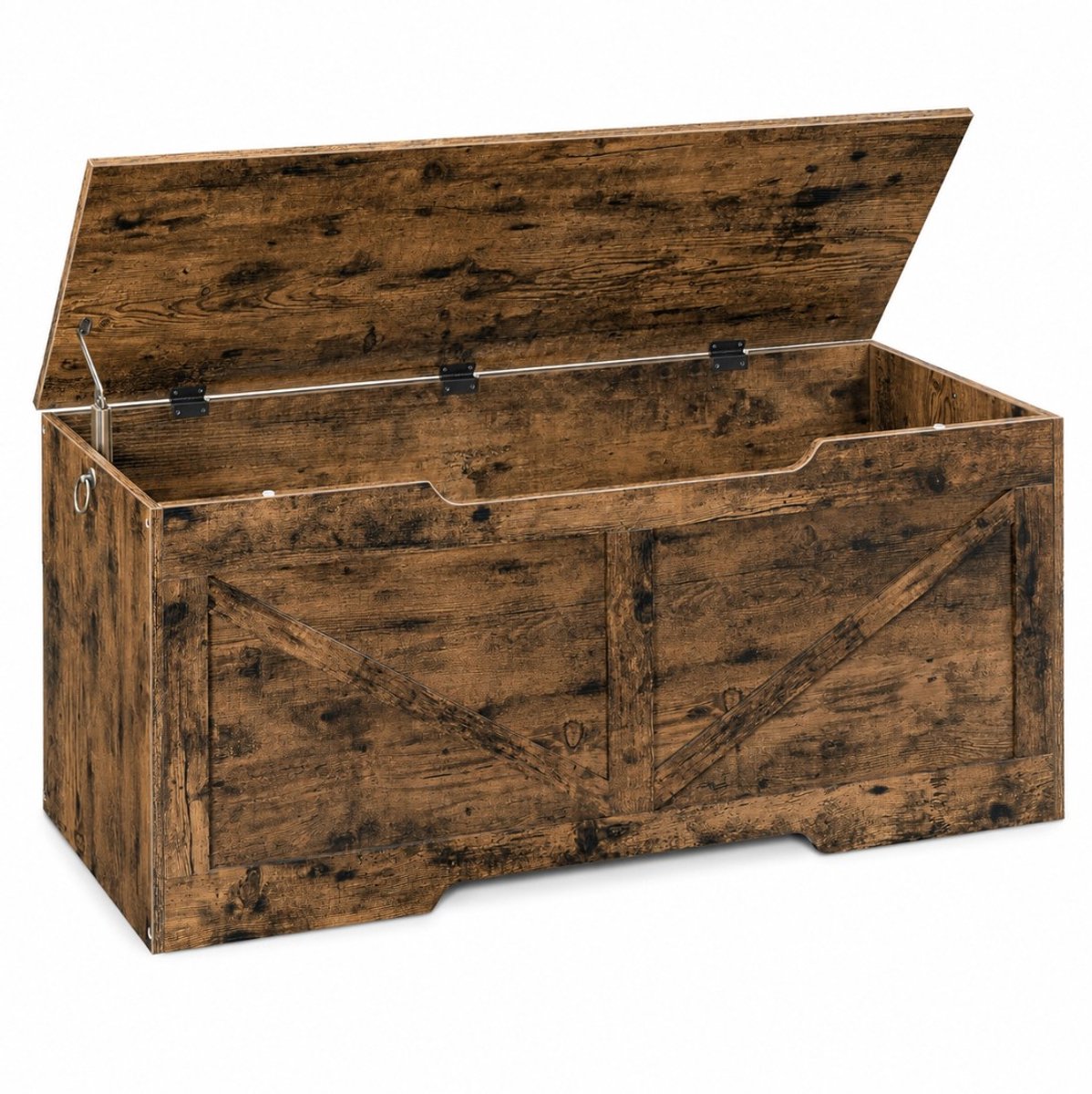 BSS® Dekenkist / Opbergbank – Opbergkist met Deksel – Zitbank met Opbergruimte – Speelgoedkist – 110 cm – Vintage Bruin