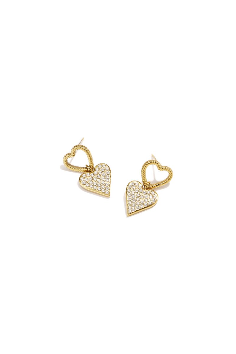 Lana - Hartjes Oorbellen - Goud - Stainless Steel - - Goud