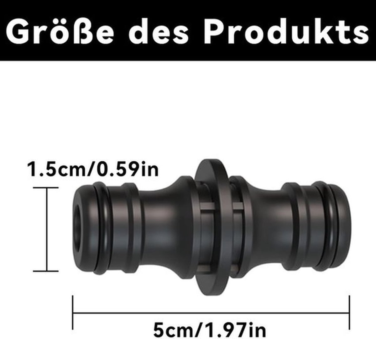 Slangconnector 2-weg - Tuinslangkoppeling 1/2 inch - Aansluiting voor Gardena - 6 Stuks - Duurzaam kunststof - Hoge druk bestendig