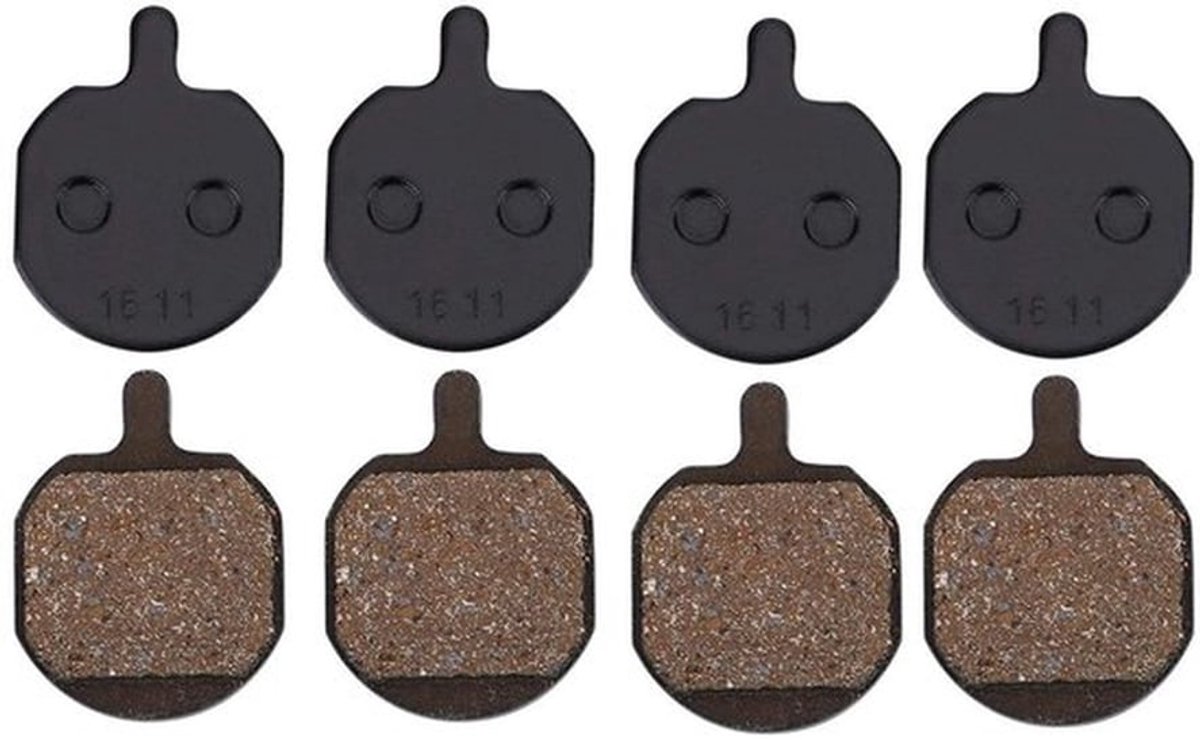 Schijfremblokken 4 Paar - Hars/Staalschijfremblokken - Lichtgewicht/Duurzaam - Compact/Handig - Ultieme Remkracht - Betere Warmteafvoer - Fietsremmen