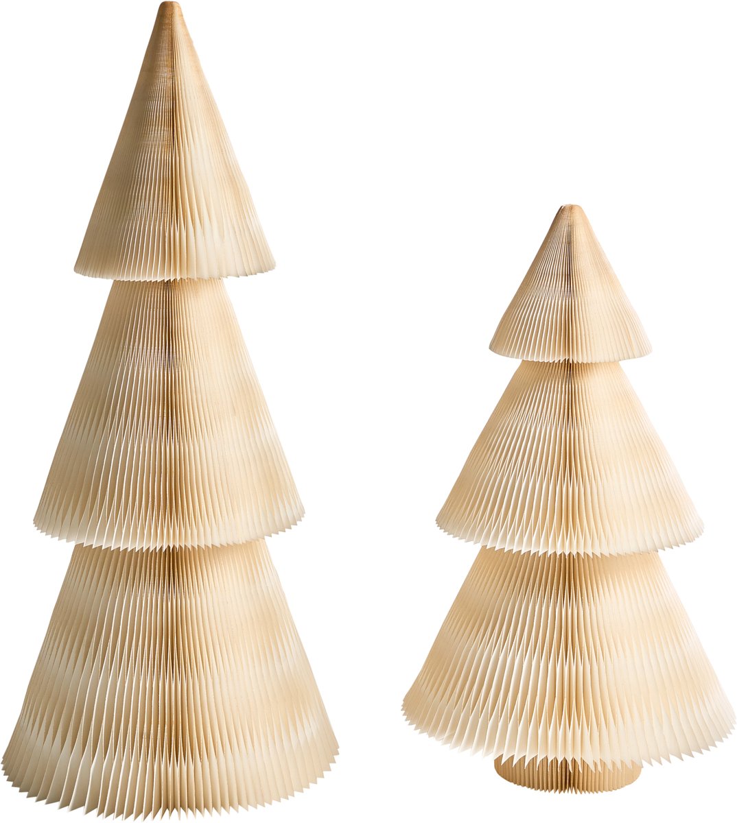 VEFSNA - Set van 2 kerstfiguren - Beige - Papier