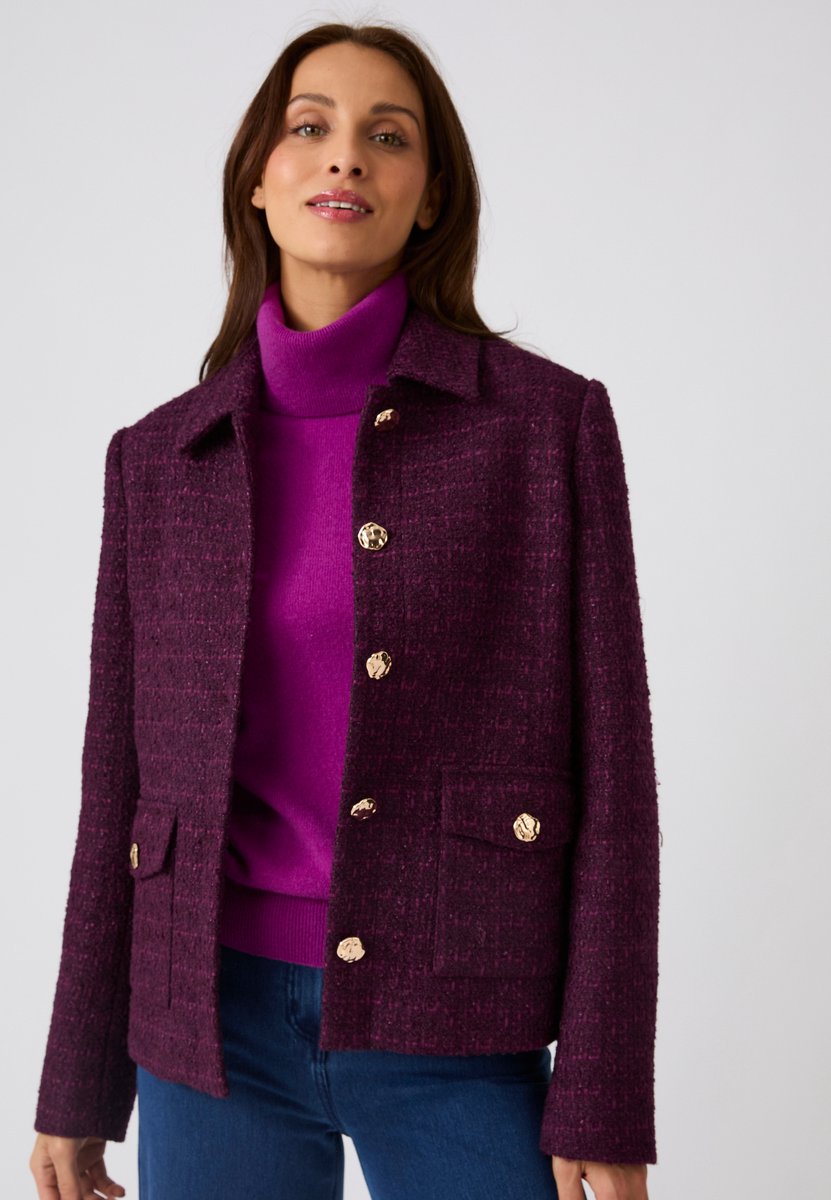 Damart - Jasje met tweed-look - Dames - Violet - 44
