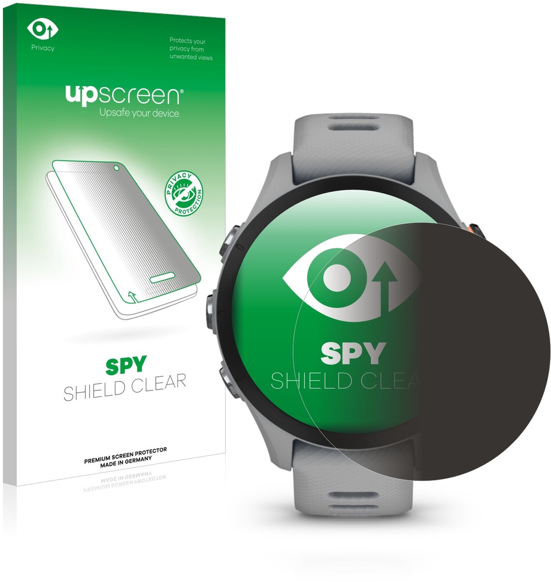 upscreen - privacy screenprotector voor Garmin Forerunner 255S Music - Folie Beschermfolie Blauwlichtfilter