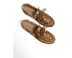 DWRS Latty Deer Hair On cognac damesmocassin