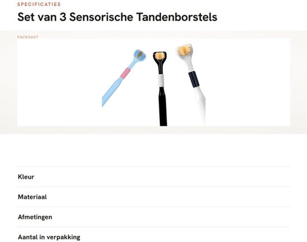 Tandenborstel Driezijdig Design - 3 Stuks - Duurzaam Polypropyleen - Zachte Borstelharen - Comfortabele Poetservaring - Voor Volwassenen - Mondverzorging