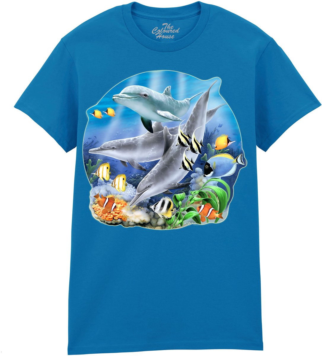 Dolfijnen Dolphins Dive The Coloured House T-shirt XL