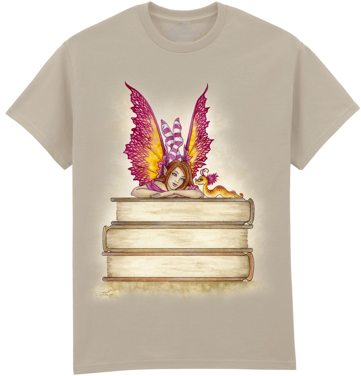 Pink Bookworm The Coloured House T-shirt 3XL