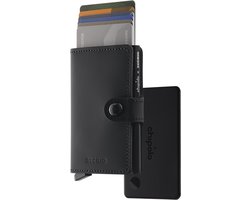 Chipolo x Official Secrid Smart Pasjeshouder - Incl. Bluetooth Tracker & RFID - 9 Pasjes & Briefgeld - Apple Find My & Google Find Hub - Wallet Kaarthouder - Creditcardhouder - Draadloos Oplaadbaar - Zwart