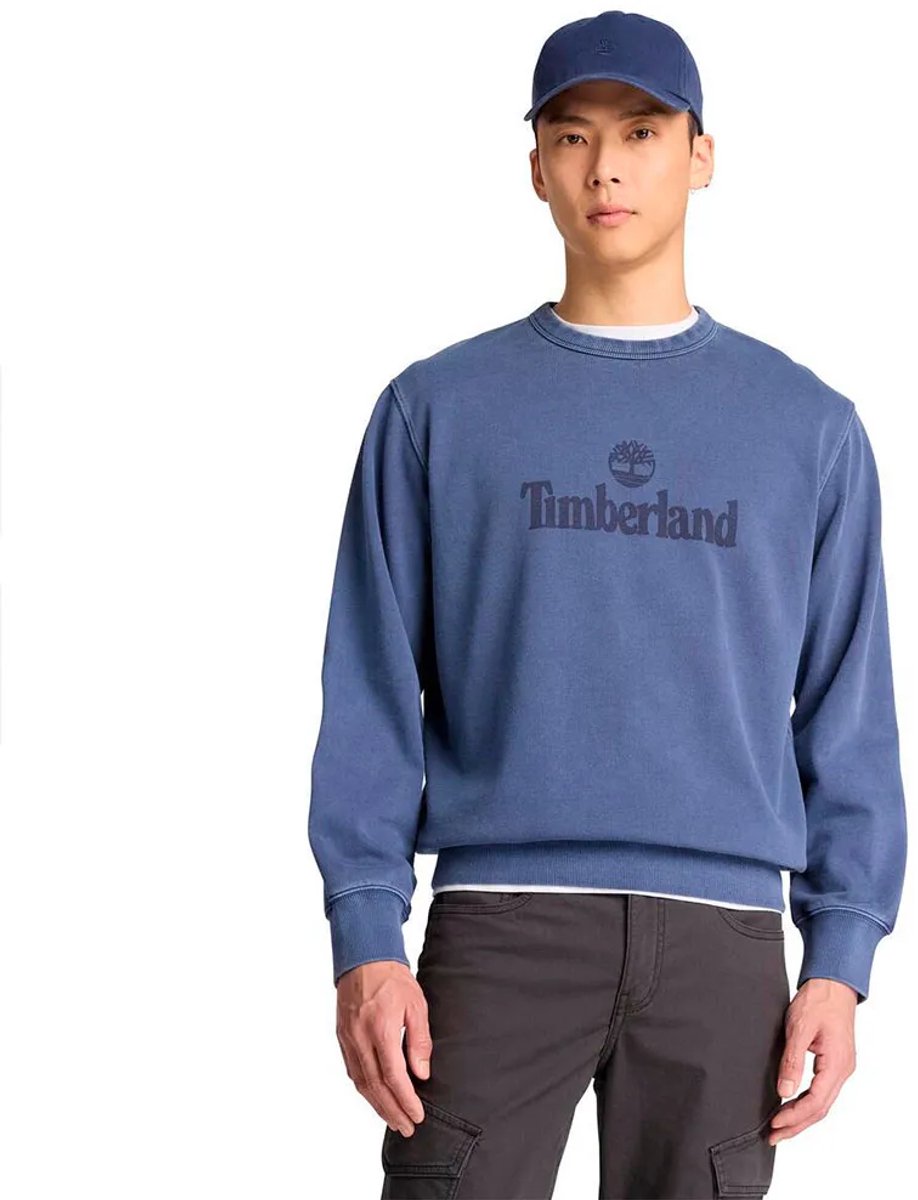 Timberland South Cabot Gd Lb Print Crew Sweatshirt Blauw 2XL Man