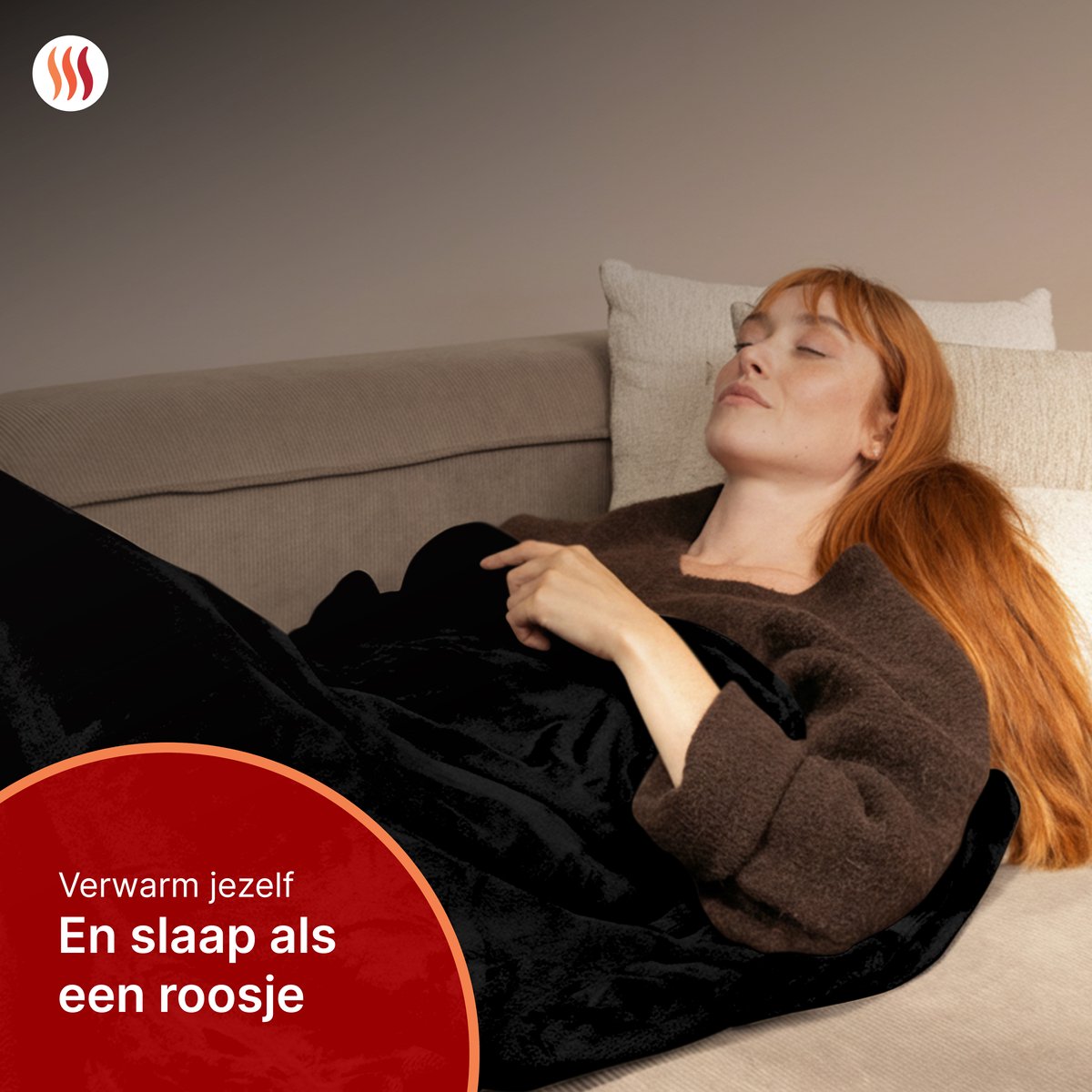 Seranova Elektrische Deken - 160x120 cm - 1 Persoons Warmtedeken - Dubbelzijdig Fleece - Knuffeldeken - Zwart thumbnail 6