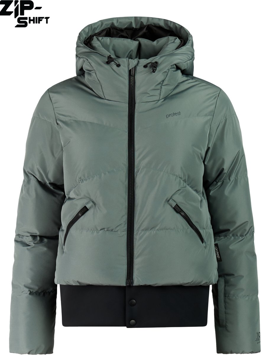 Protest PRTPreppy Skijas Dames Afritsbare tailleband ZIP-SHIFT Waterkolom 10K Evergreen