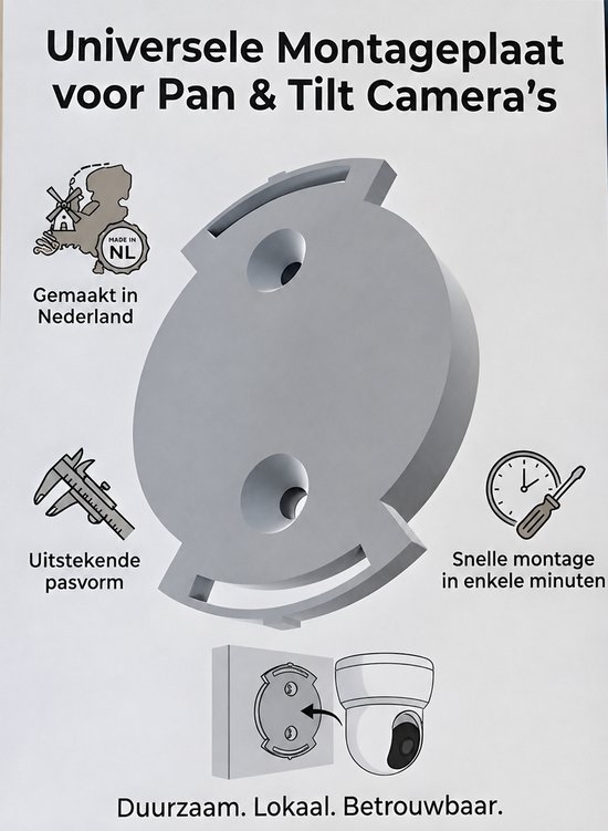 Eufy Pan & Tilt Camera Montageplaatje / Muurbeugel - Stevige Wand- en Plafondmontage 2 stuks van Eufy — afbeelding 2