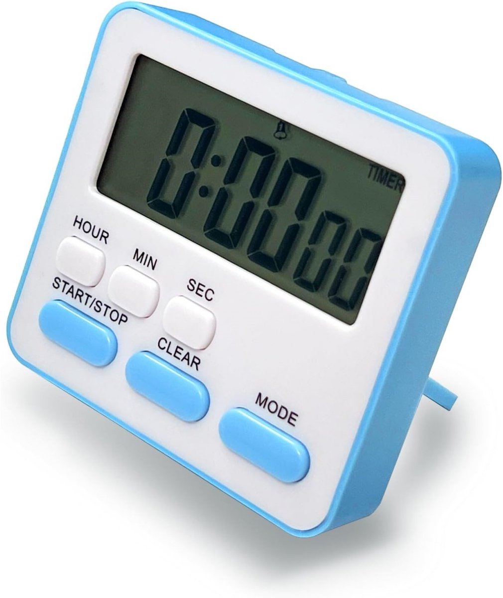 longziming -Digitale Keuken Timer - Kookwekker - Groot LCD Display - Luide Alarmfunctie - Magnetisch - Met Standaard - Countdown Timer - ABS - Blauw