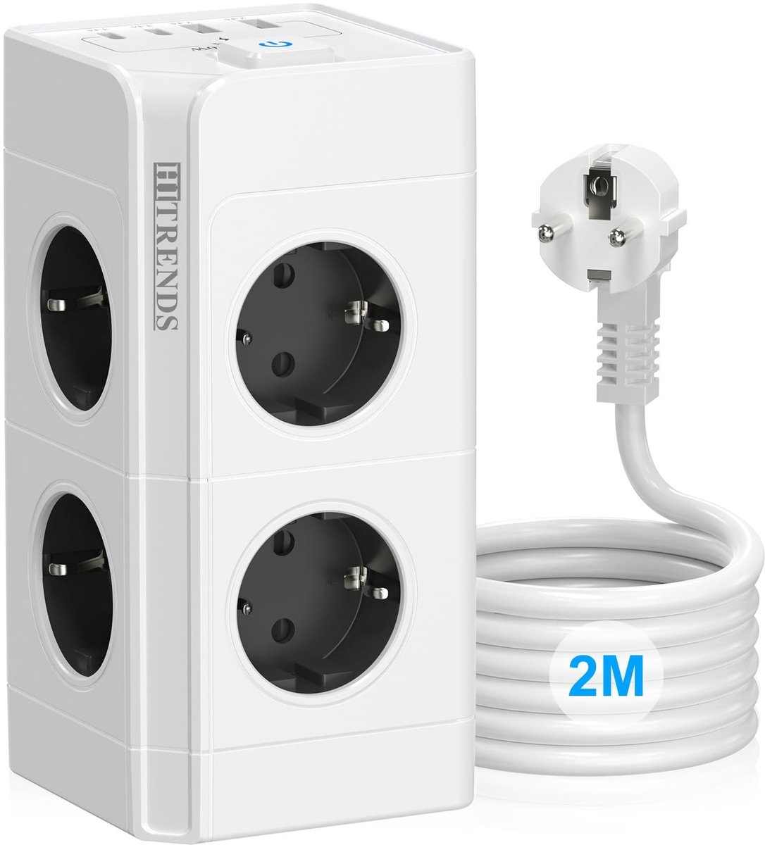 Solidchoice - 8-Weg Meerdere Stopcontacten met USB Voorzieningen