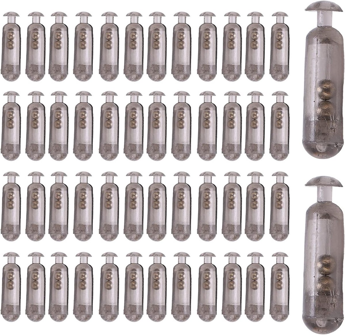 Visserslokmiddel met Ratel, 50 stuks 15mm Inzetbuizen voor Vissersaccessoires, Perfect voor Zacht Vissen en Aas