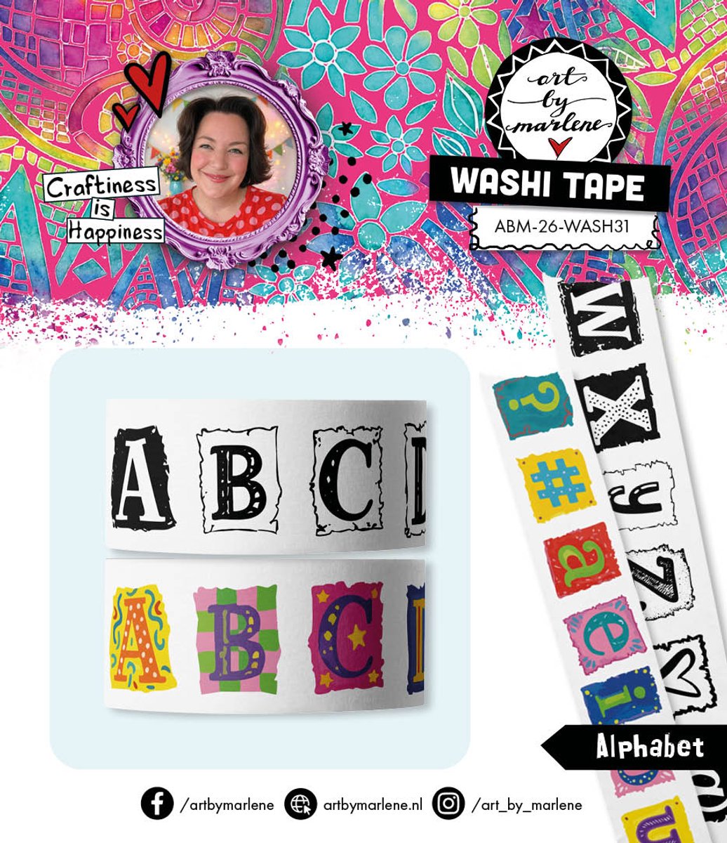 Washi tape Alphabet - ABM collection nr. 31