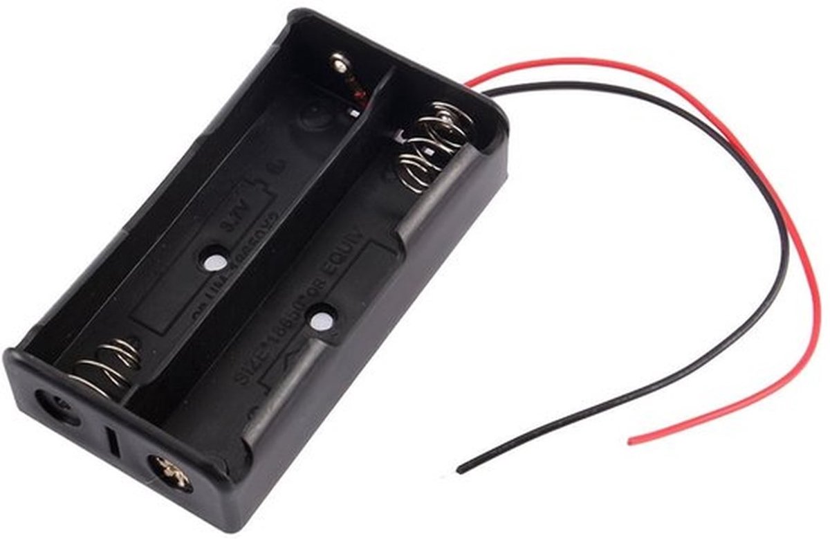 3,7V Batterijhouder - Oplaadbare Batterijhouder - Compact en Duurzaam - 18650 Formaat - Ideaal voor Projecten - Inclusief Draadverbindingen