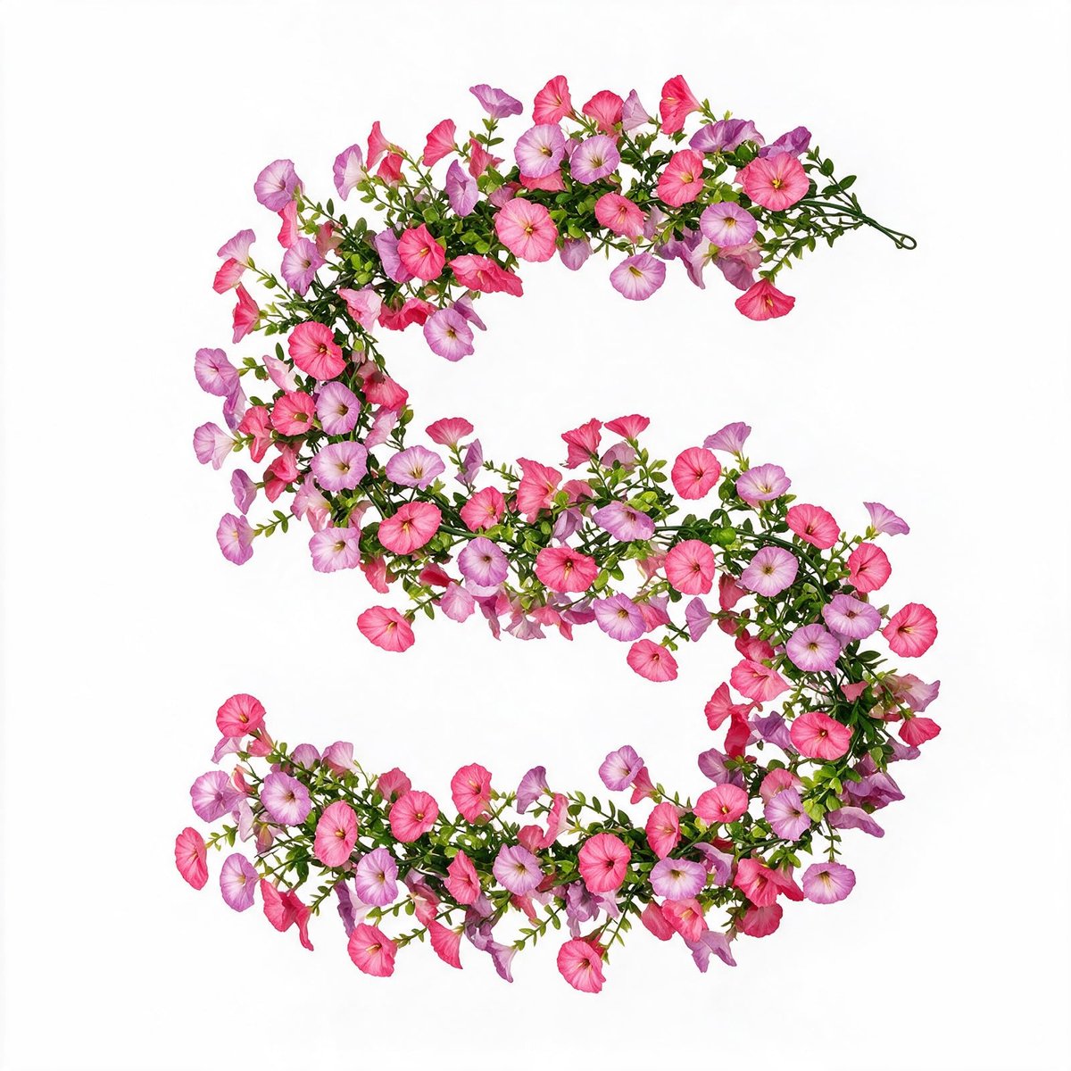 kunsthangplant petunia 3,6 m - weerbestendige bloemenslinger - weelderige ranken - decoratie voor binnen en buiten - ShopVlot