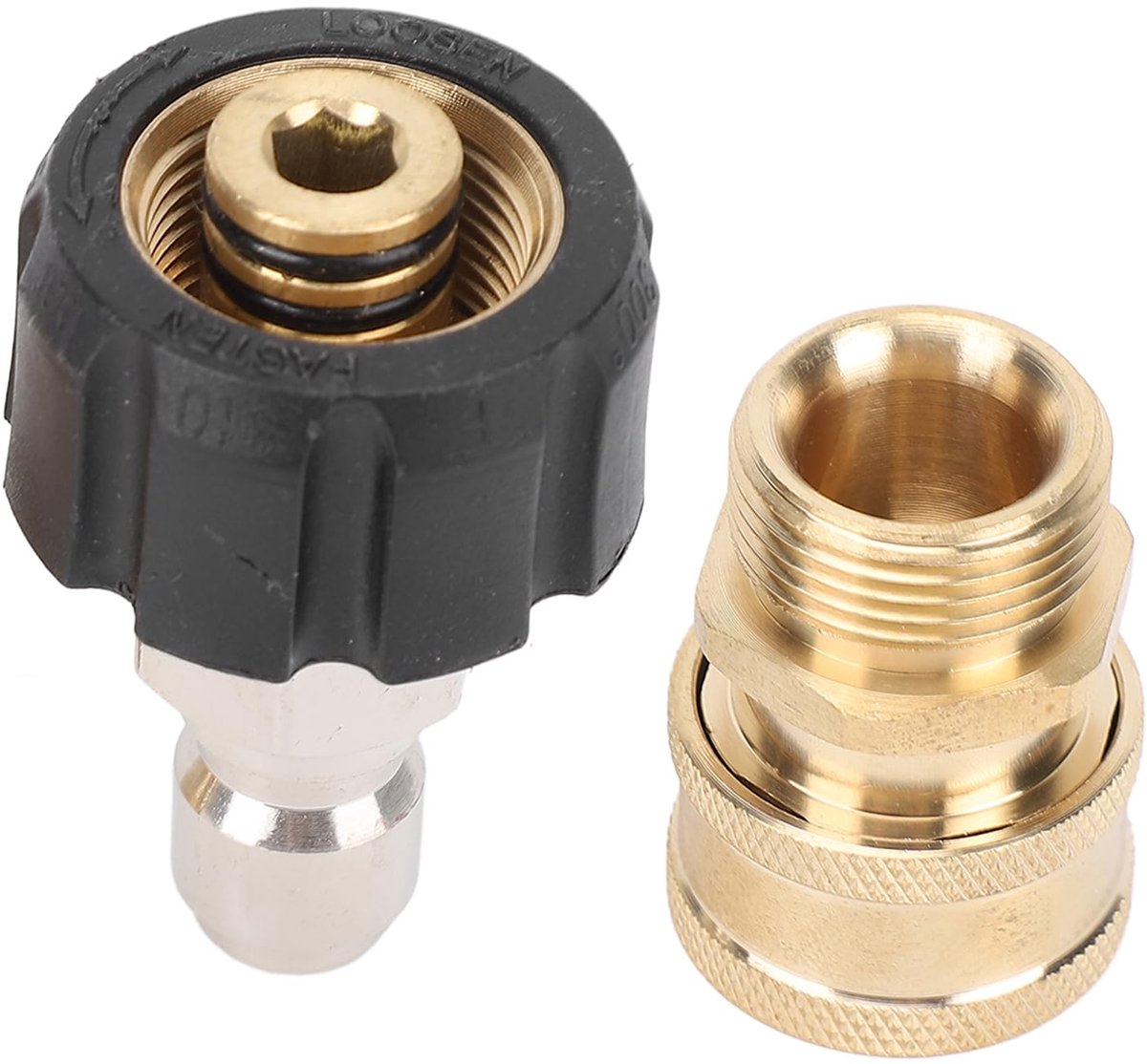 Drukrasadapter Messing Mannelijke en Vrouwelijke Quick Connect Kit M22 Tot 1/4 in Snel Ontkoppelen Kit Hoge Druk voor - ShopVlot