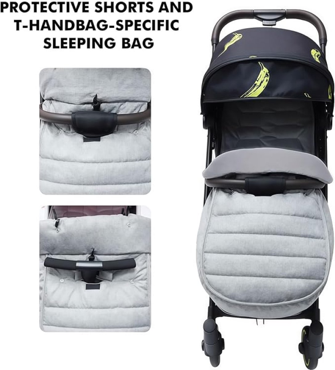 Voetenzak voor kinderwagen en buggy, waterdicht, afneembaar, met ritssluiting, antislip, winter, geschikt voor bijna alle kinderwagens, grijs – foto 2