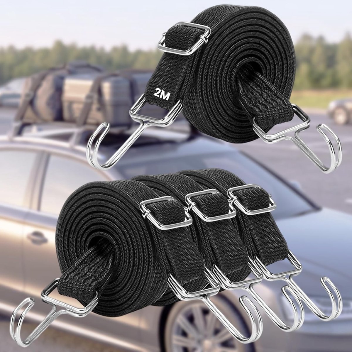 Verstelbare Bungee Koorden met Haken voor het Beveiligen van Bagage en Luggage Accessoires