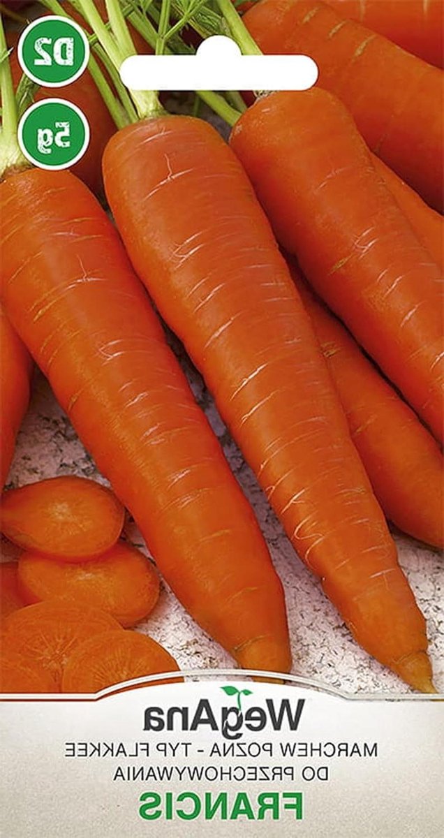Wortelzaden Francis - Groentezaden Late - Zelf Groenten Kweken - Donkeroranje Rode Wortels - 5 Gram - Oranje