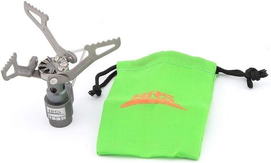 Camping Gasstel 1 Pits - Felgroen - Mini Draagbaar - Titanium Legering - Voor Outdoor — afbeelding 3