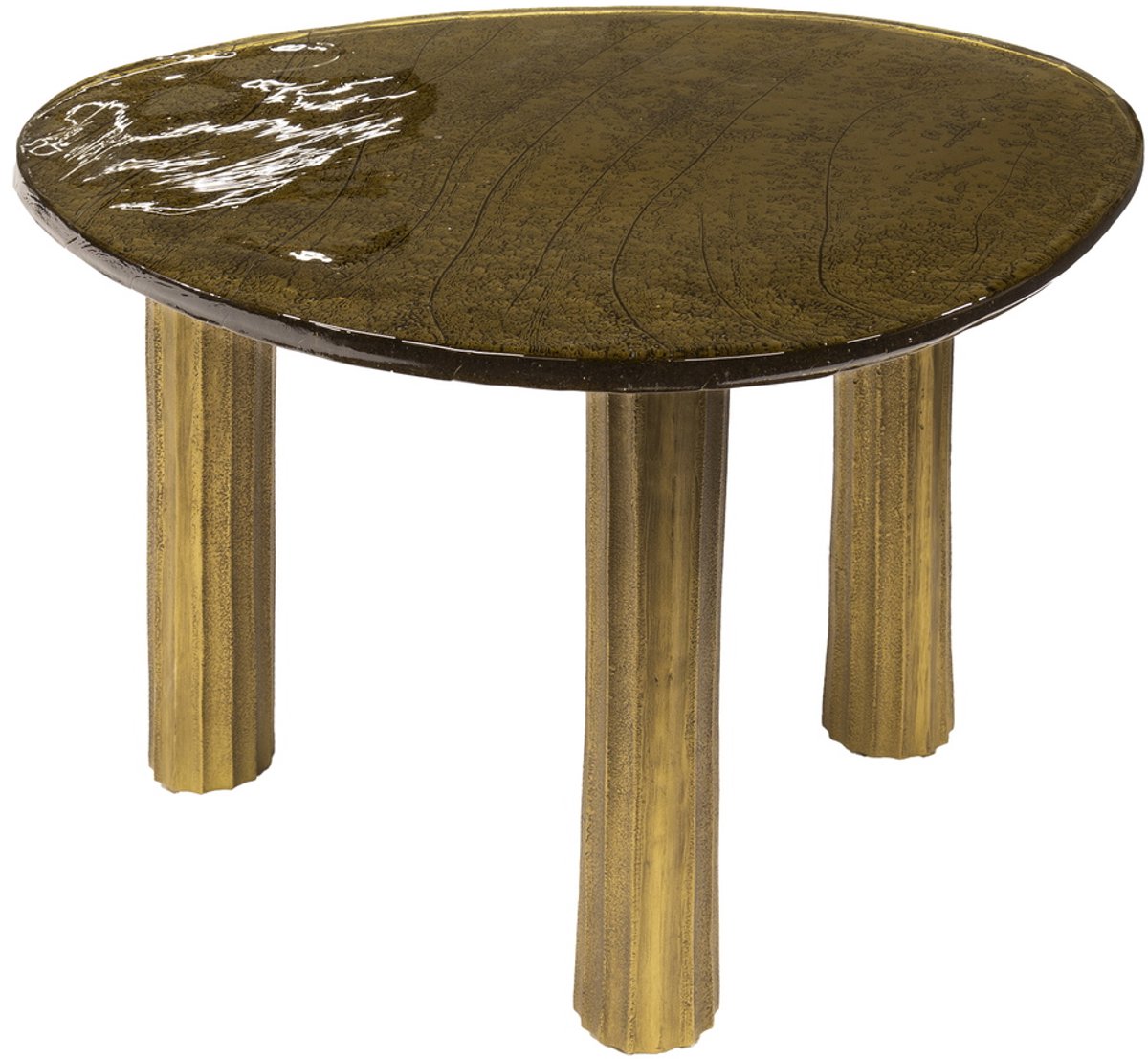 Giga Meubel Salontafel Eclipse - Goud Glas - 70x59x45cm