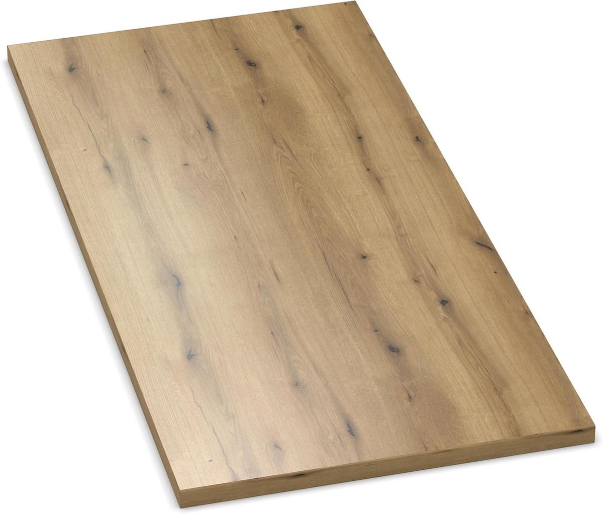 Houten Tafelblad - Werkblad Spaanplaat - Meubel Maatwerk - Krasbestendig ABS Rand - 100 x 50 cm - Evoke Coast Eiken