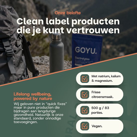 Cupplement Elektrolyten Poeder Citroen Suikervrij 500 Gram - Energie - Keto - 125 dagen voorraad per zakje van Merkloos — afbeelding 3