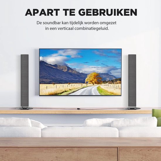 Soundbar - Speakersysteem - Verrijk je Geluid - Splitsbaar Ontwerp - 80 Centimeter - Zwart — afbeelding 3