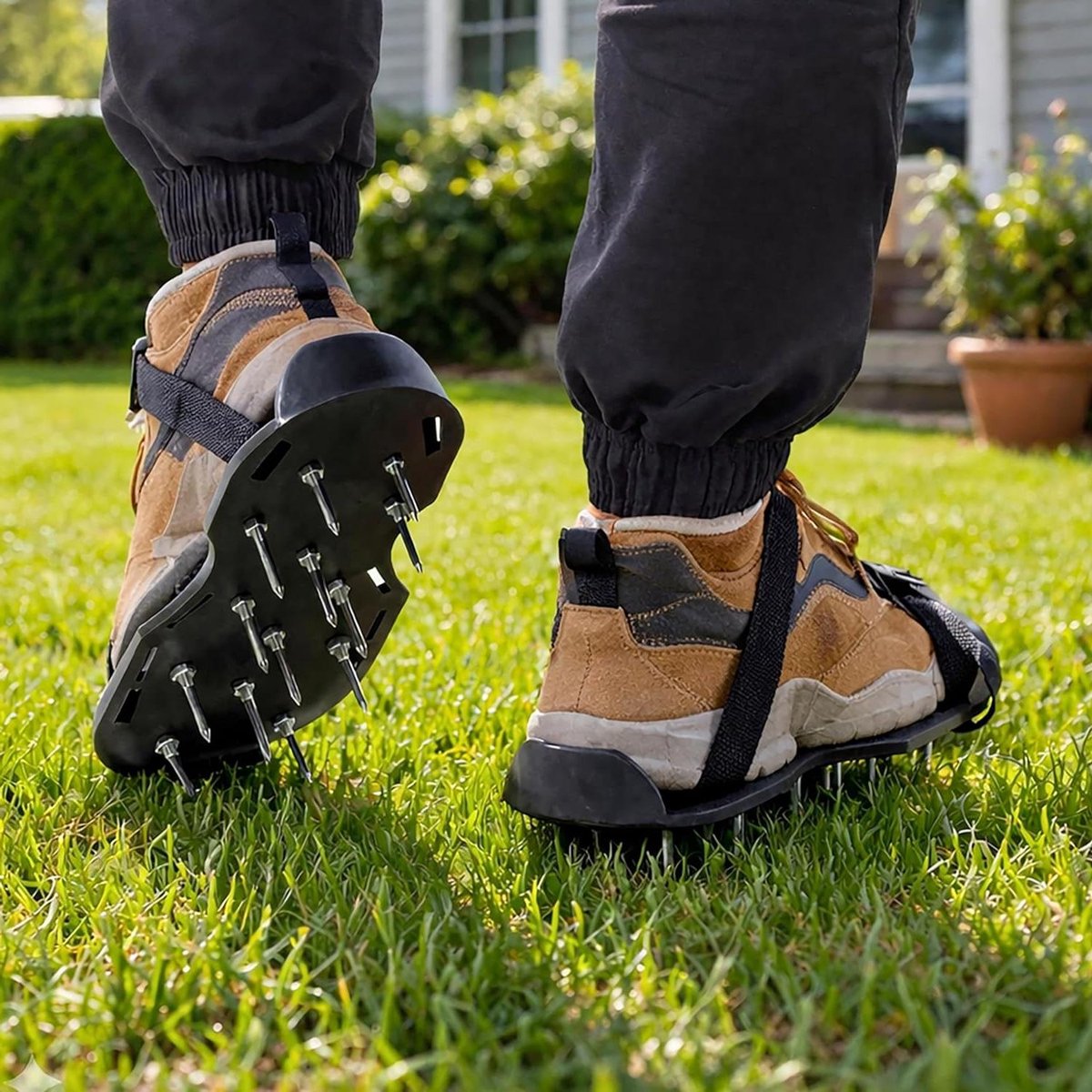 Gazonbeluchter Tool - Grondprikker Tuin - Gezond Gazon Onderhoud - 5 Duurzame Tanden - 91cm Lengte - Groen