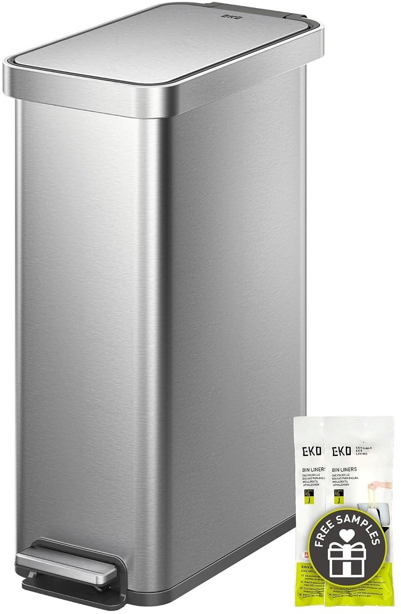Pedaalemmer - Zilver - 50L - Roestvrij staal met Soft-Close Deksel - Voor Keuken of Thuis