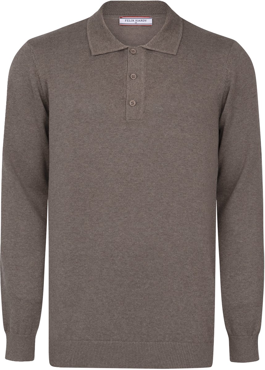 Felix Hardy Trui Met Polokraag - 100% Katoen Heren Bruin - Xl