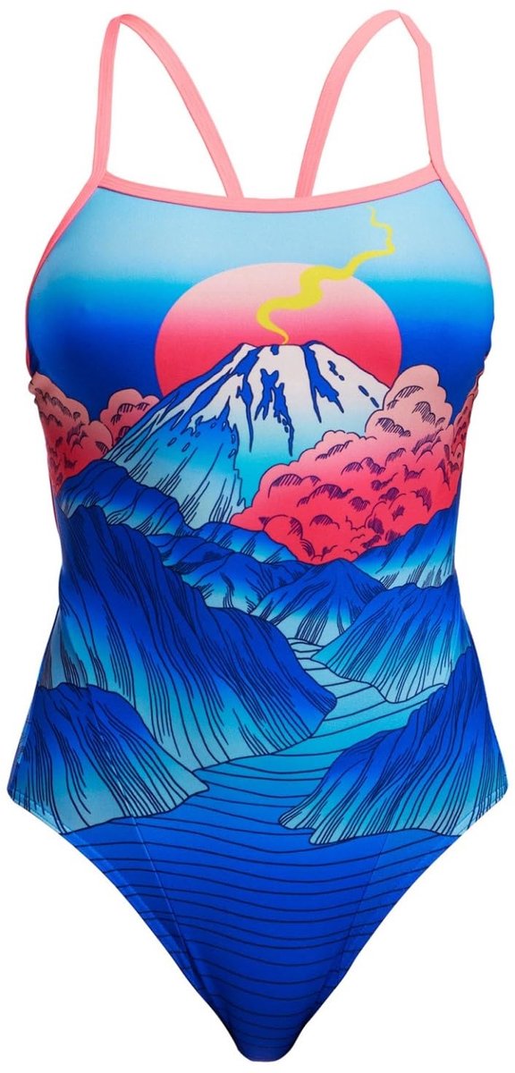 Funkita Single Strap Zwemkleding Blauw 14 Years Meisje